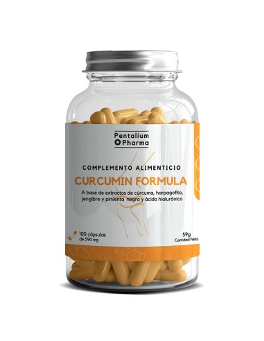 Pentalium Pharma Curcuma Con Jengibre Y Pimienta Negra 100 Caps