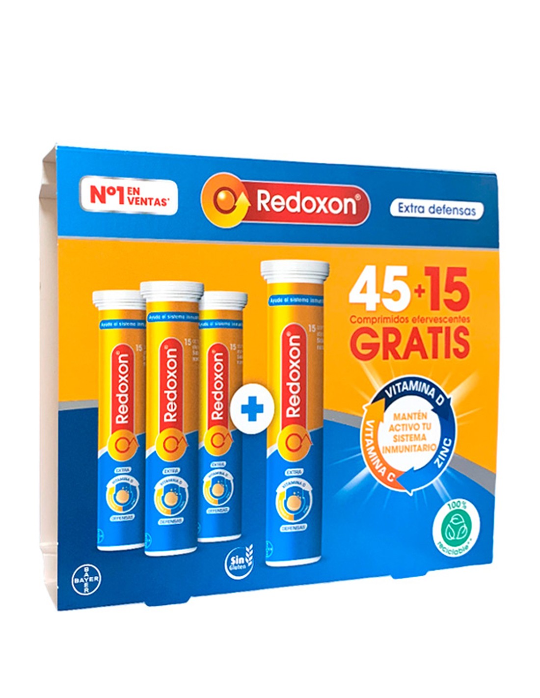 Redoxon Défenses Extra 45+15 Comprimés Effervescents